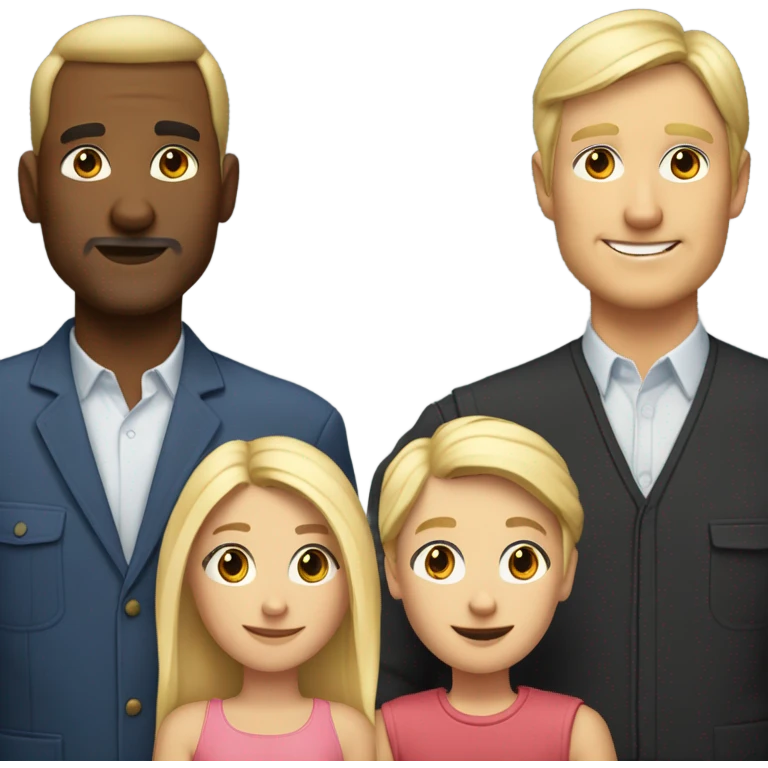 Father 40 beautiful wife daughter blond 7 son blond 10 emoji