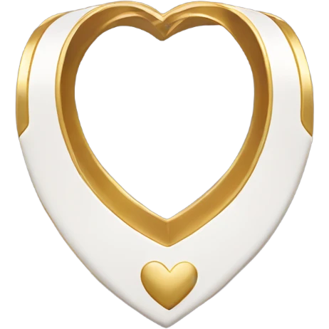 gold and white heart-shapped collar emoji