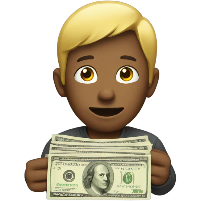 Person asking for money emoji