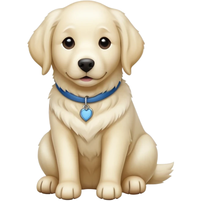 White   retriever  sitting emoji