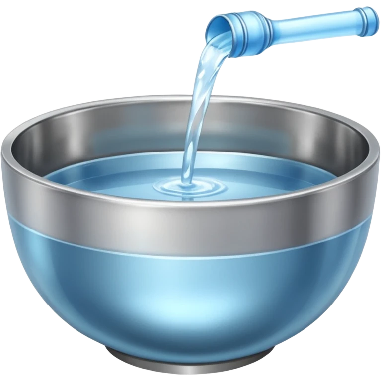 metallic bowl of water emoji