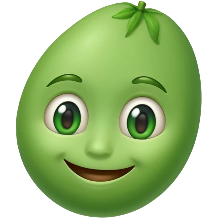 1 poroto con cara emoji