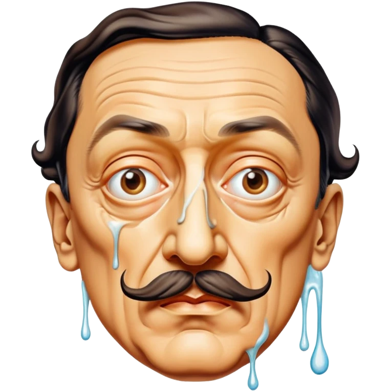 Salvadore dali with melting moustache portrait emoji