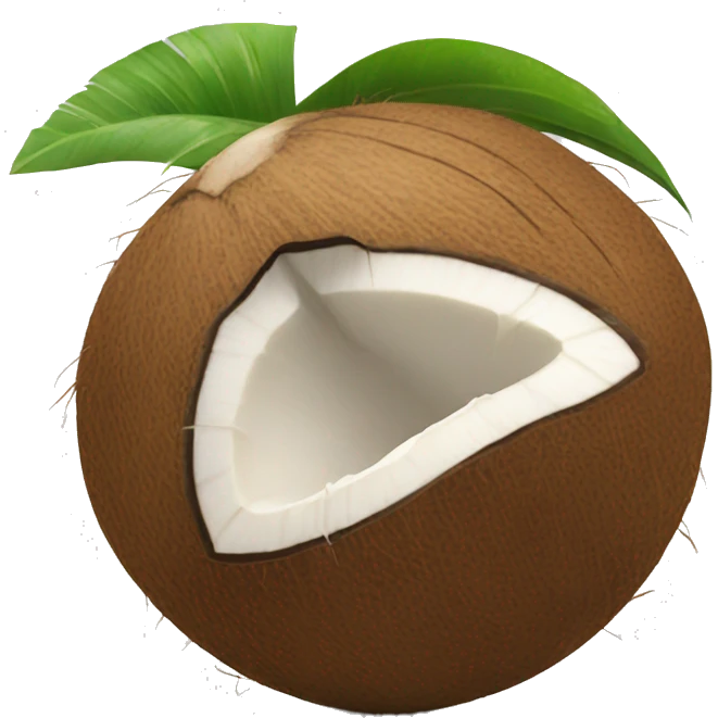 coconut with cat face emoji
