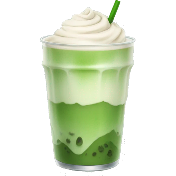 Ice matcha latte emoji