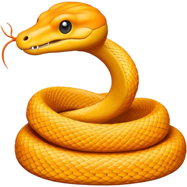 orange snake with yellow hat emoji