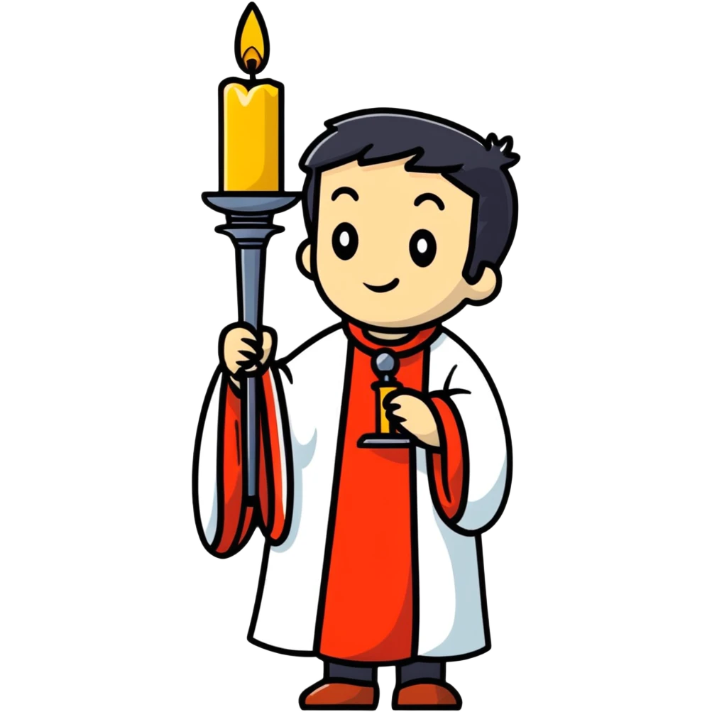Ed holding a candlestick  emoji