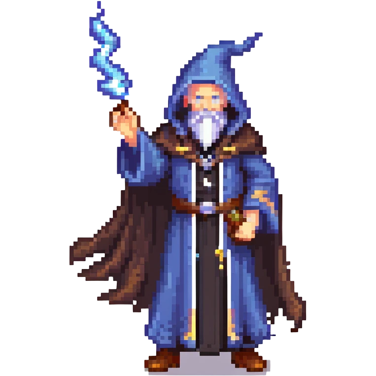 wizard casting lightning spell, heavy metal aesthetic, dark robes emoji