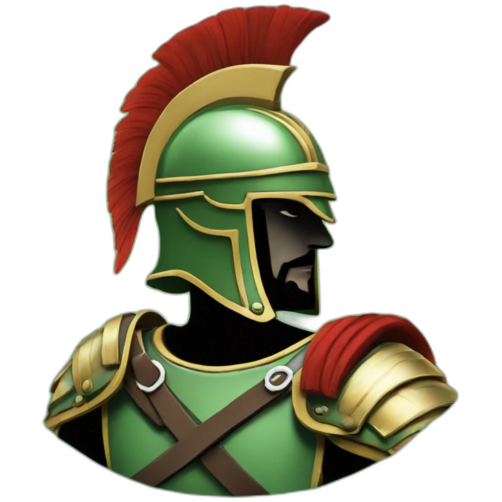 centurion-profile-penandink-greenbackground emoji
