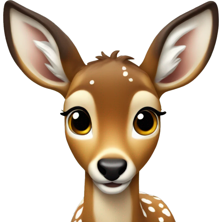 Bambi with snow on nose emoji