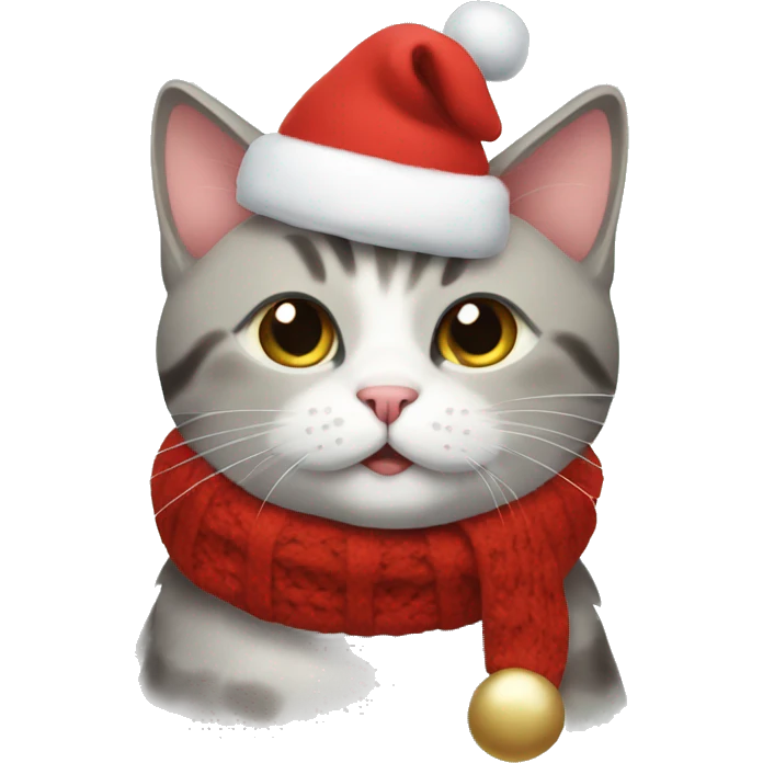 Cat merry cristmas emoji