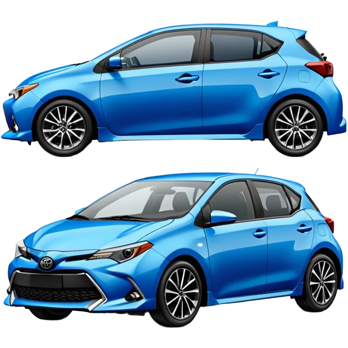 2016 Toyota Corolla Hatchback in blue emoji