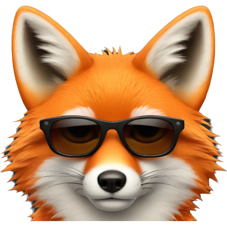 orange fox with black sunglasses emoji