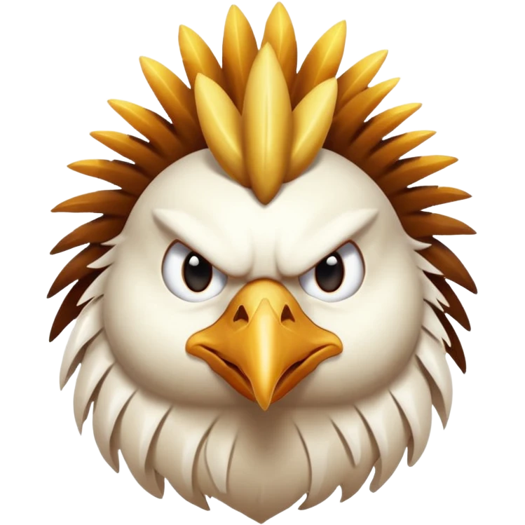 Chicken glare going super saiyan emoji