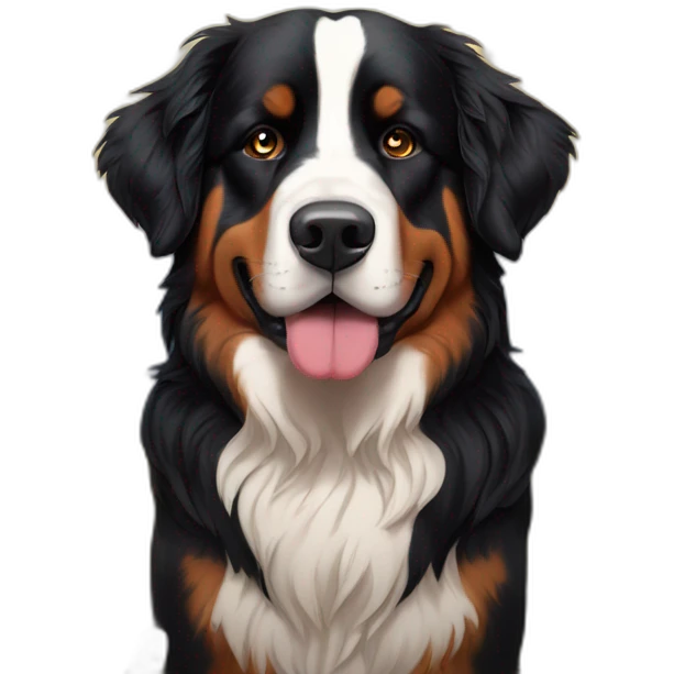 bernese mountain dog sunset mountain emoji