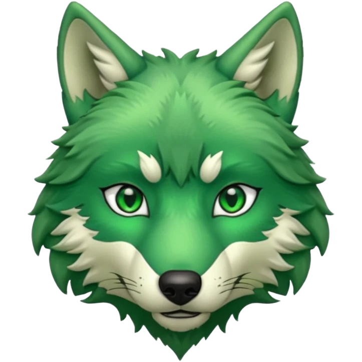 green wolf head emoji