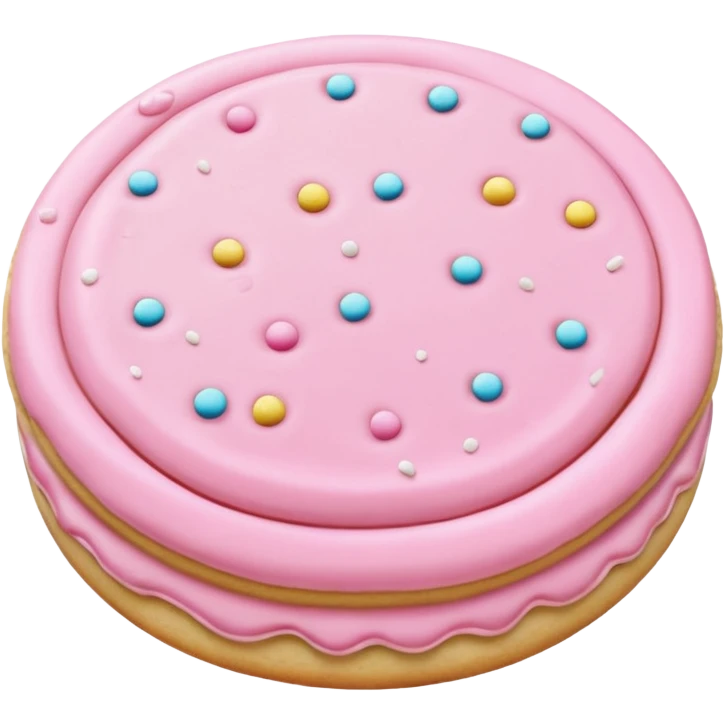 Sugar cookie with Patel pink frosting  emoji