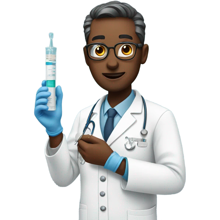 Doctor holding an injection emoji