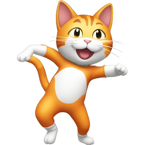 cat dancing in a ball from dragon ball emoji