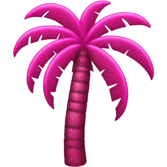 Pink palm tree with glitter  emoji