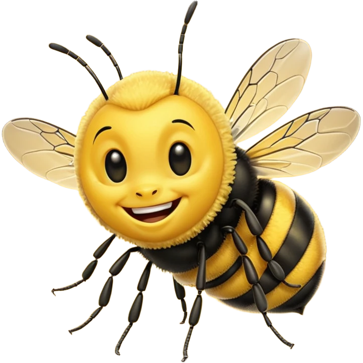 Laughing bee emoji
