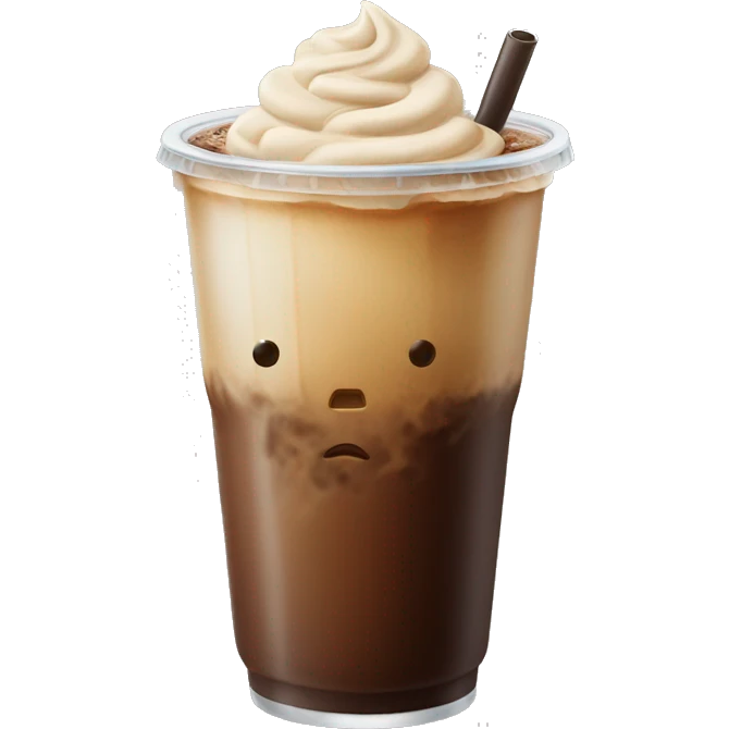 Large iced coffee drink ￼ emoji
