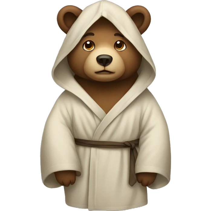 bear wearing a robe emoji