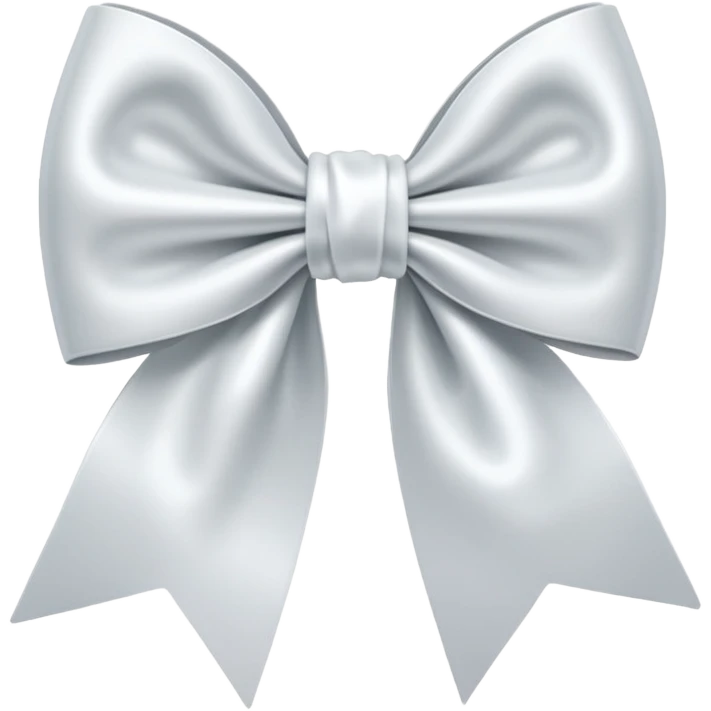 white satin bow emoji