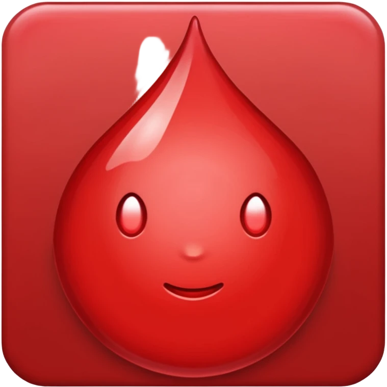 RED BLOOD SINGLE DROP emoji