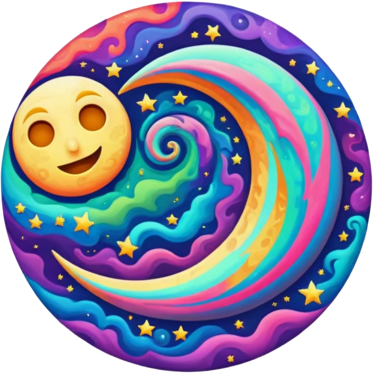 Trippy moon  emoji