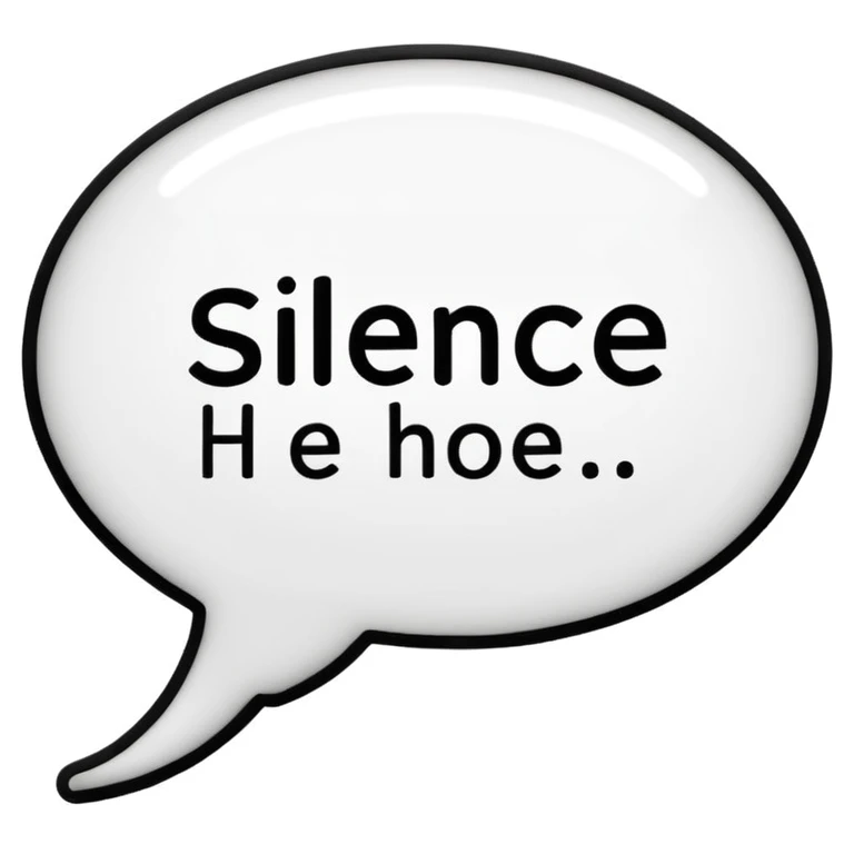 Text bubble that says “Silence Hoe” emoji