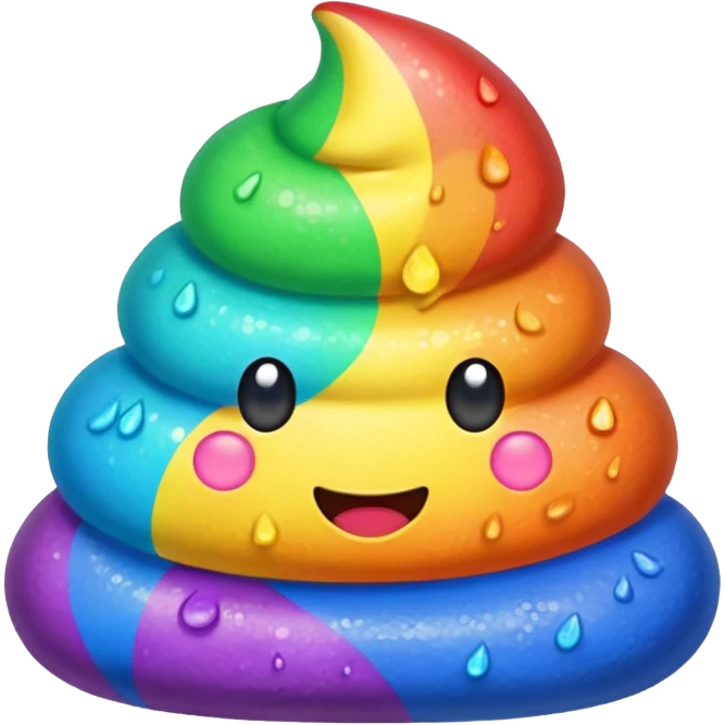 rainbow poop emoji