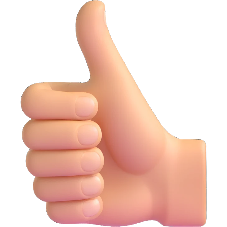 thumbs up hand gesture emoji