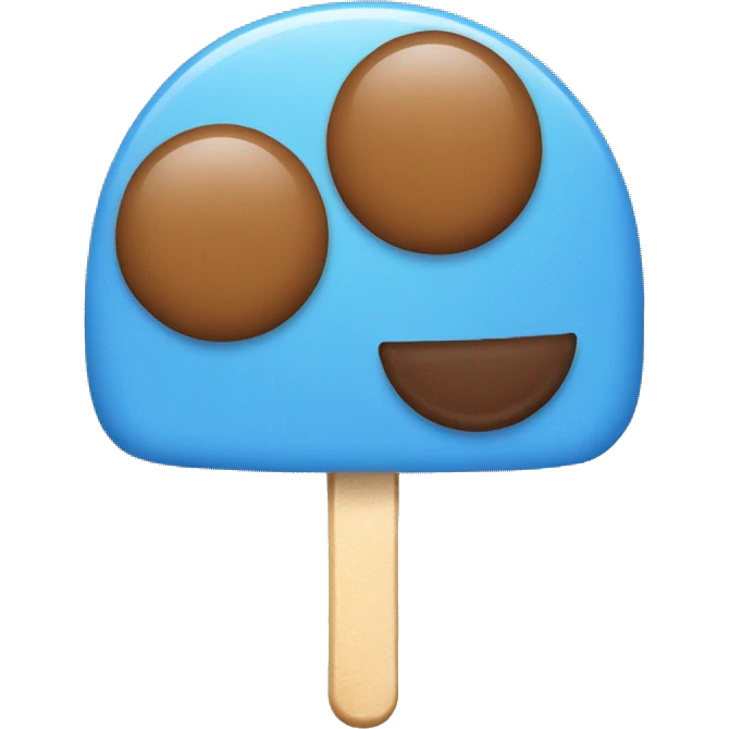 un paleta de caramelo de color azul emoji