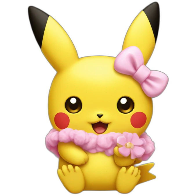 pikachu hello kitty emoji