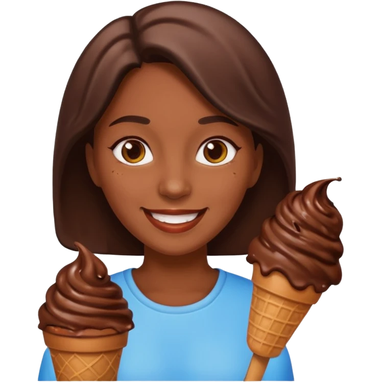 Brown ice cream goddess emoji