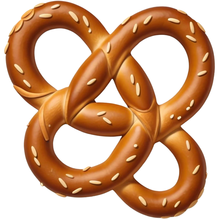 Old school simple pretzel emoji vintage style emoji