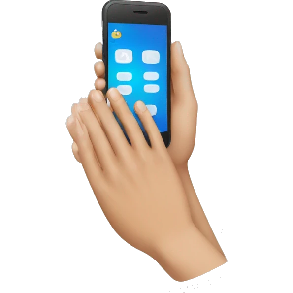 mano con telefono en la mano emoji