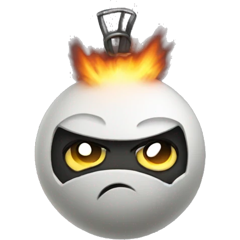 Cute angry bomb emoji