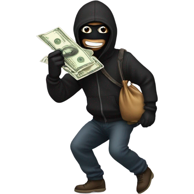 Robber with money bag emoji