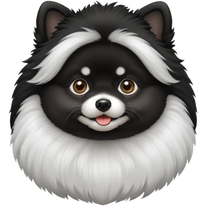 black pomeranian with white band emoji