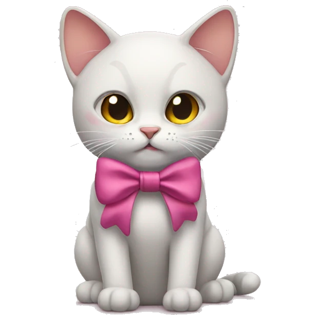 Cat with a bow emoji