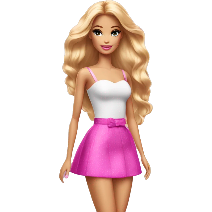 Barbie com sombrinha emoji