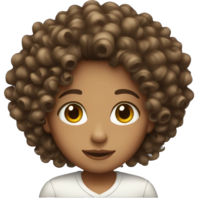 Curly hair girl emoji