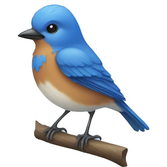 blue bird emoji