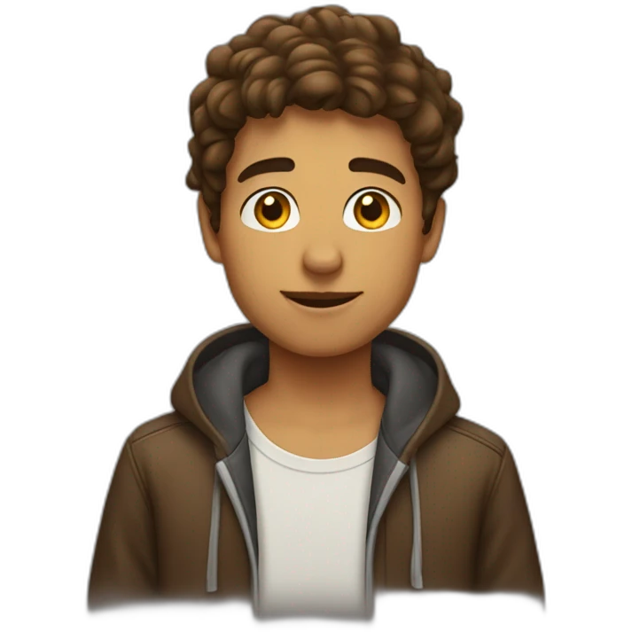 Garçon brun emoji