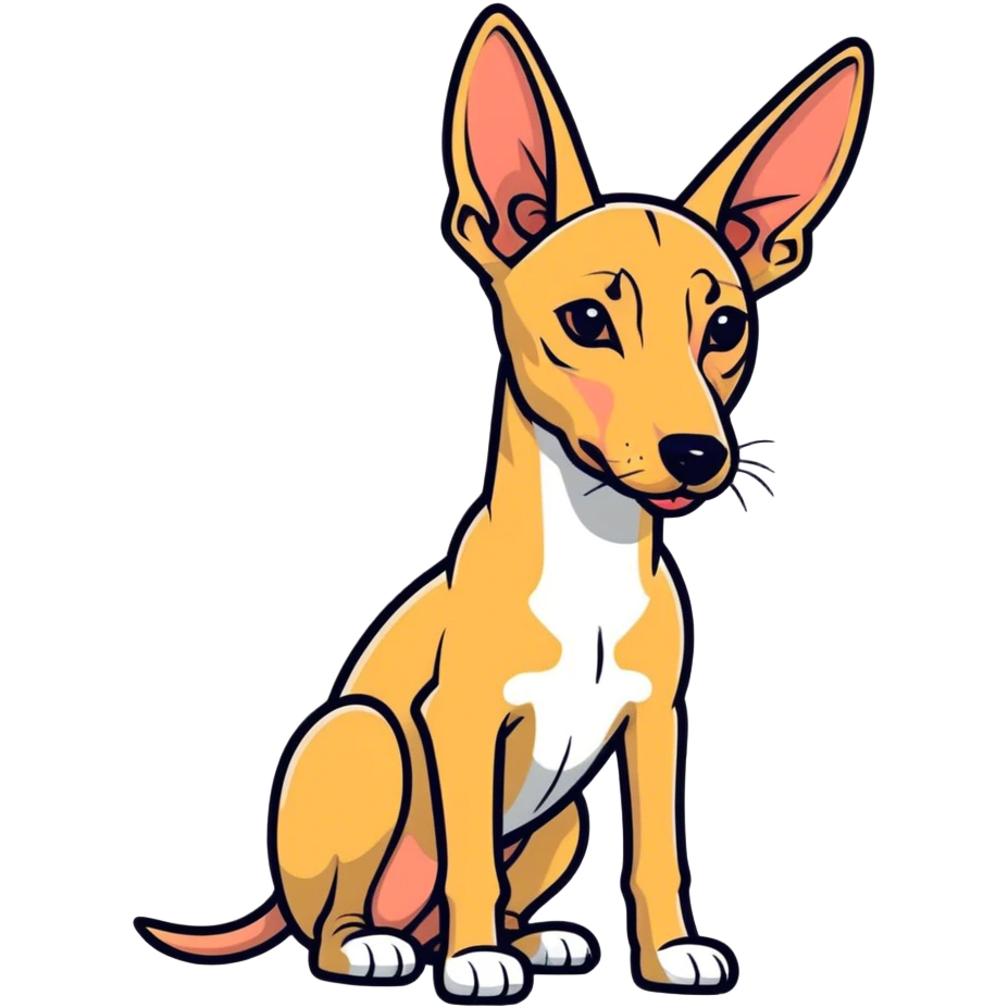 An Egyptian pharaoh hound with its tongue out emoji