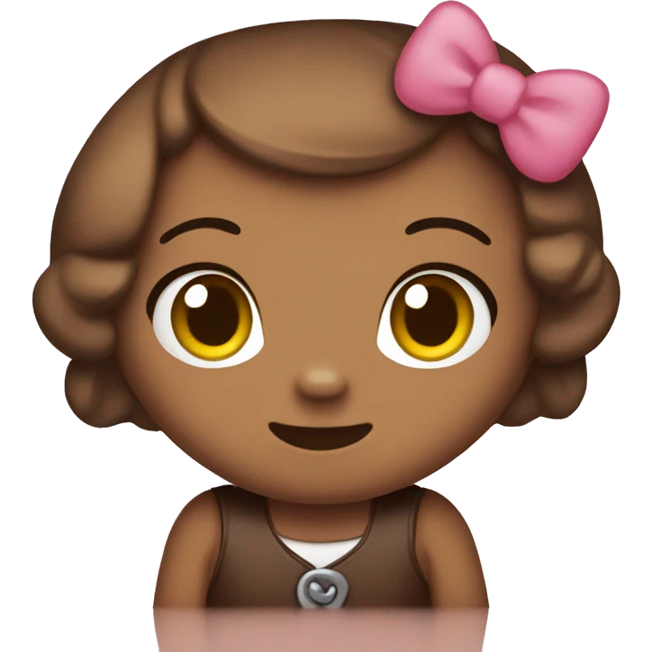 Brown hello kitty emoji