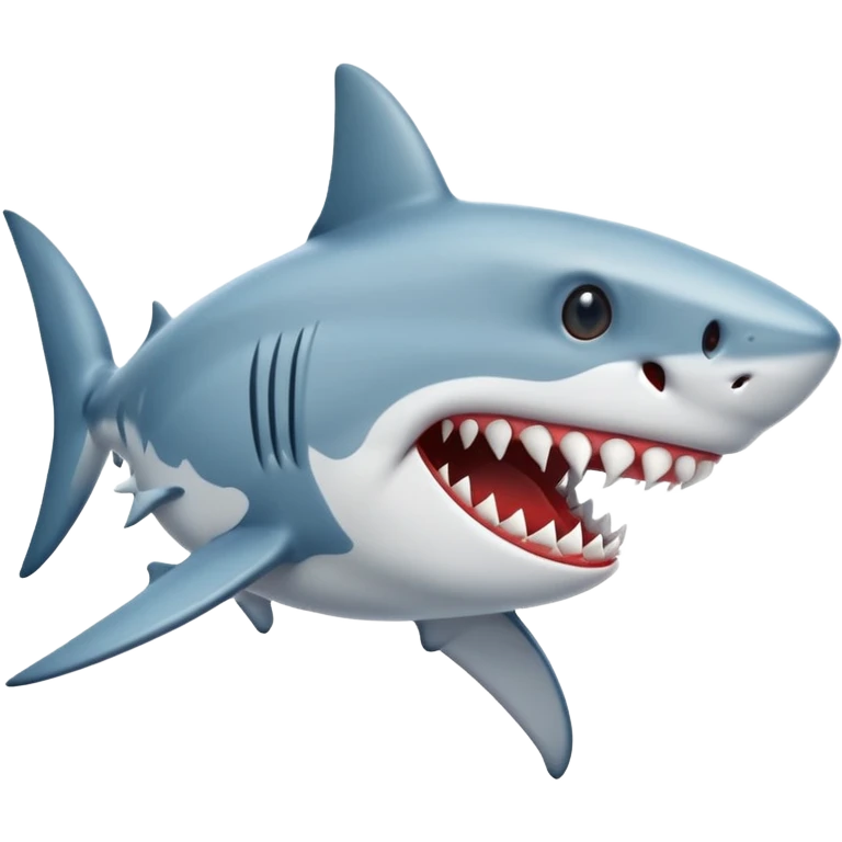 un requin style cartoon emoji