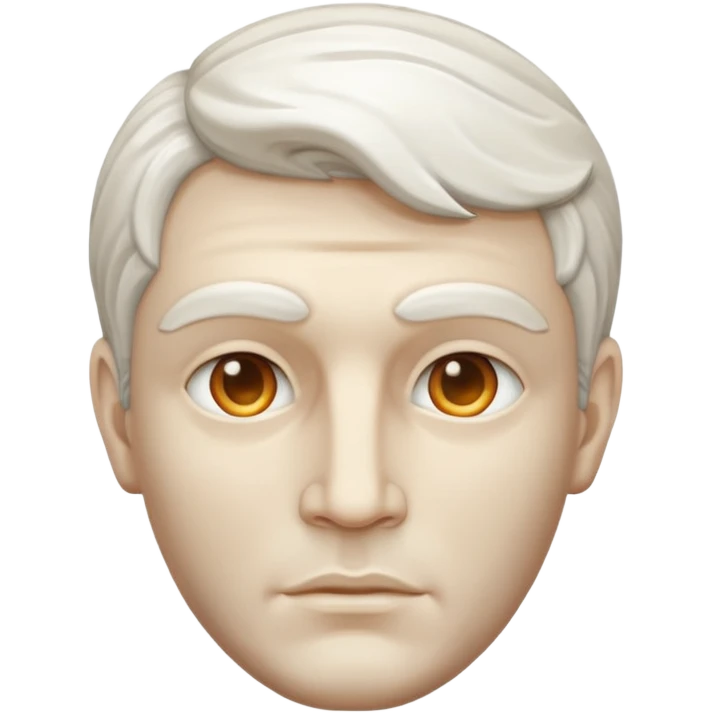 Marble style statue of man face emoji